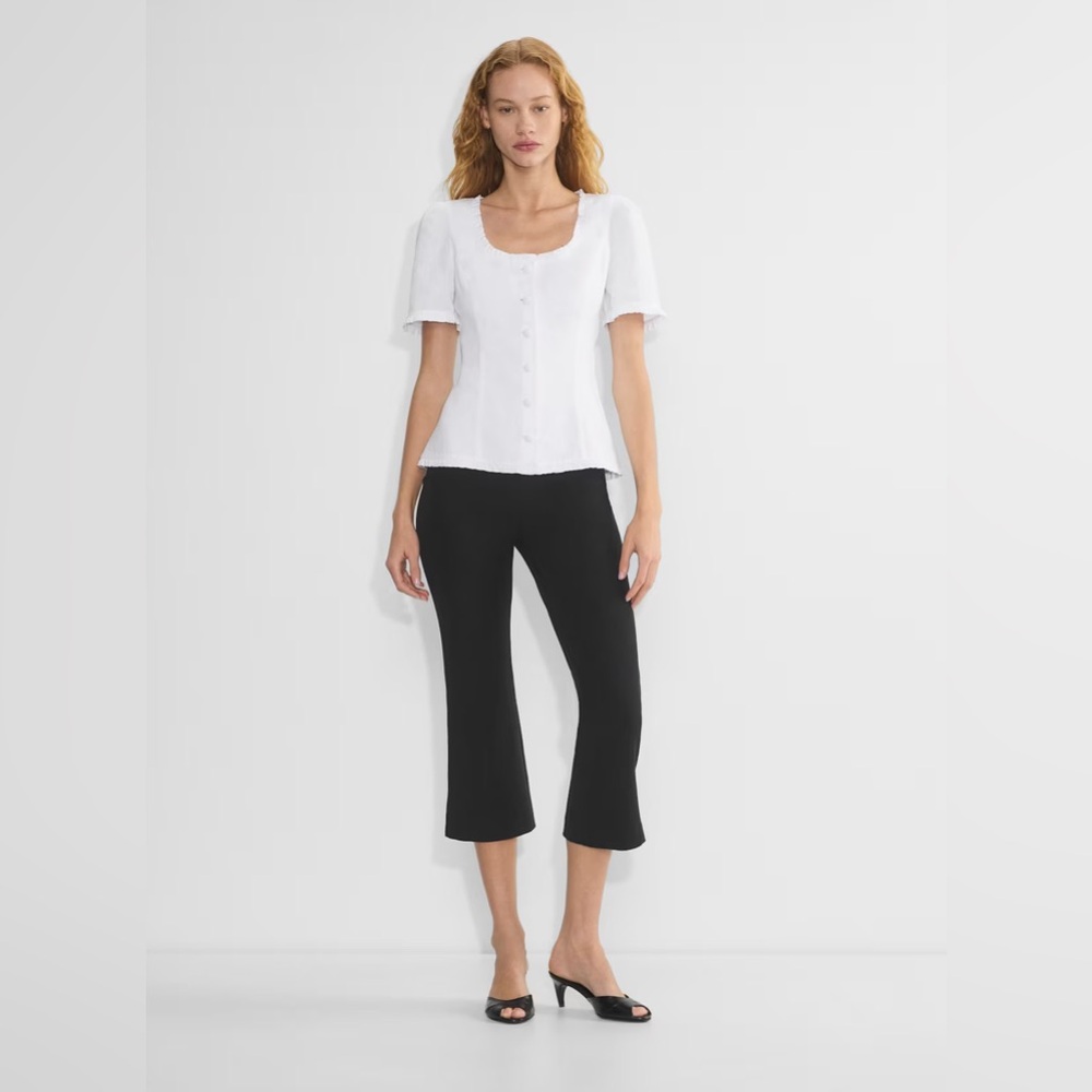 Aritzia Masquerade Linen new Organic linen scoopneck blouse Size 2XS - Picture 2 of 13